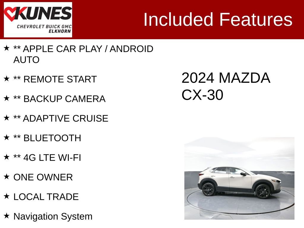 Used 2024 MAZDA CX-30 AWD 2.5 S w/ Select Sport Pkg image 2