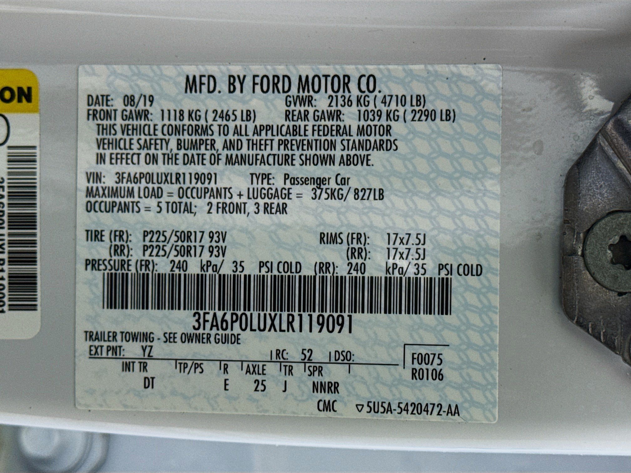 Used 2020 Ford Fusion SE FWD image 40