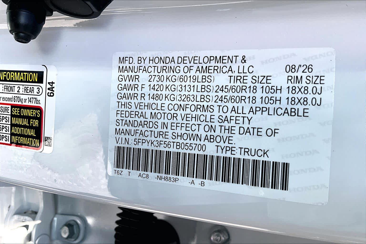New 2026 Honda Ridgeline RTL image 18