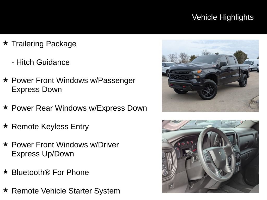 Used 2023 Chevrolet Silverado 1500 Custom Trail Boss w/ LPO, Dark Essentials Package image 17