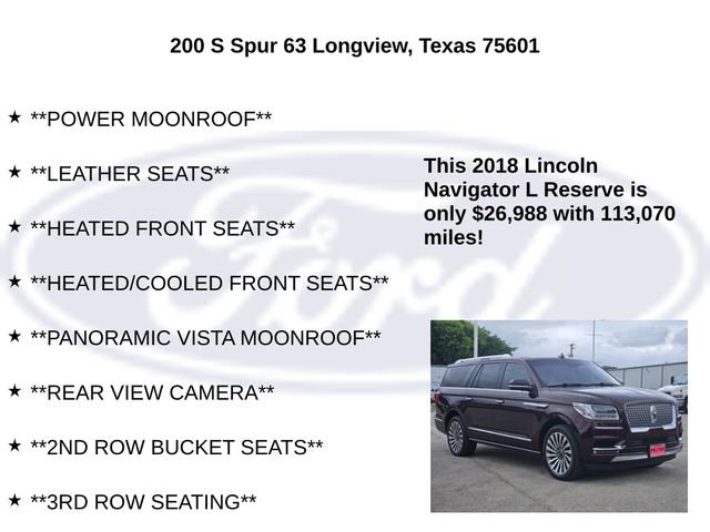 Used 2018 Lincoln Navigator L Reserve w/ Technology Package image 15