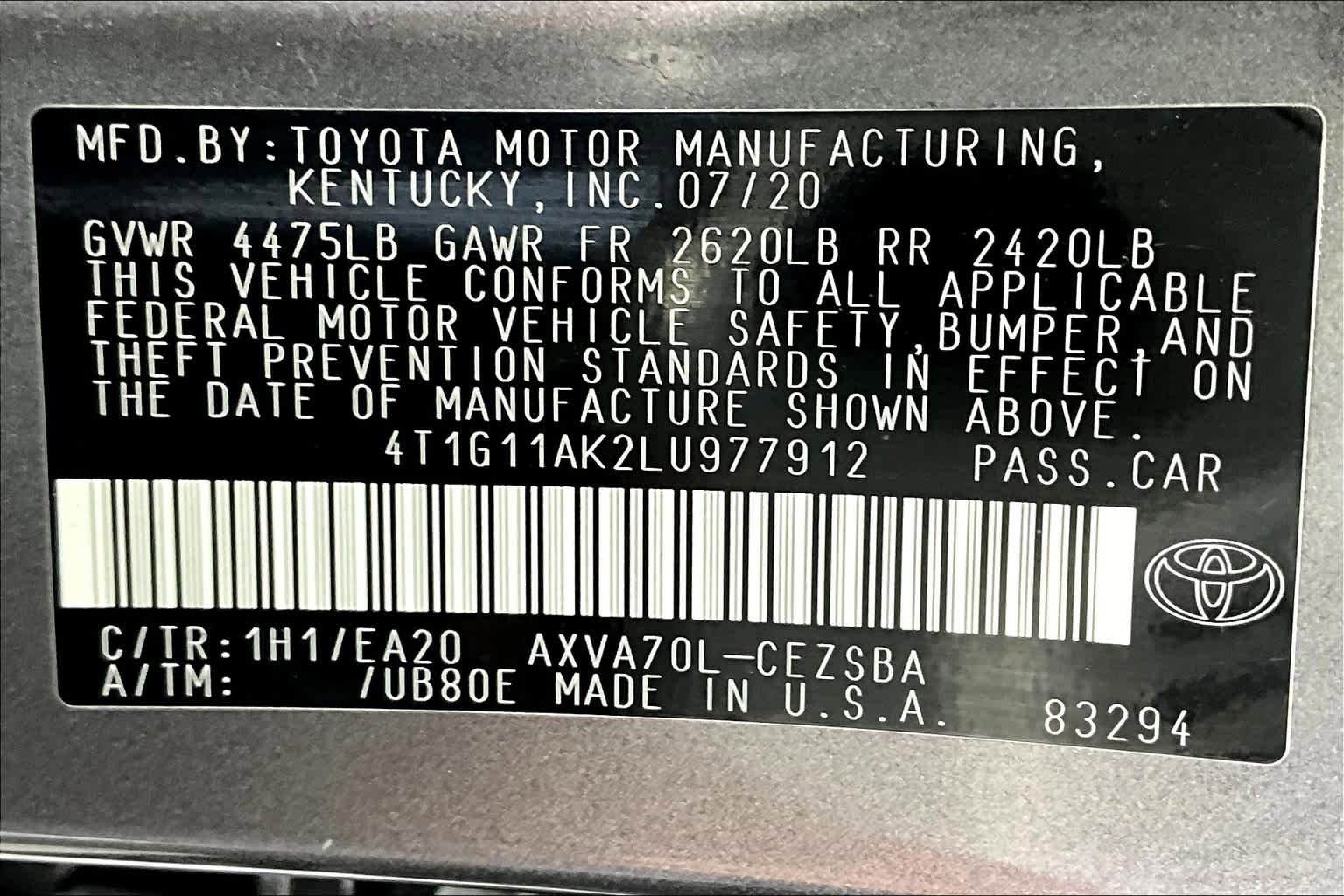 Used 2020 Toyota Camry SE FWD image 34