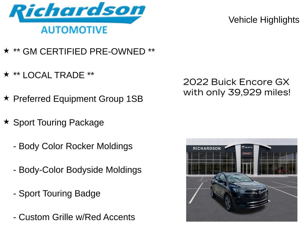 Used 2022 Buick Encore GX Preferred w/ Sport Touring Package FWD image 11