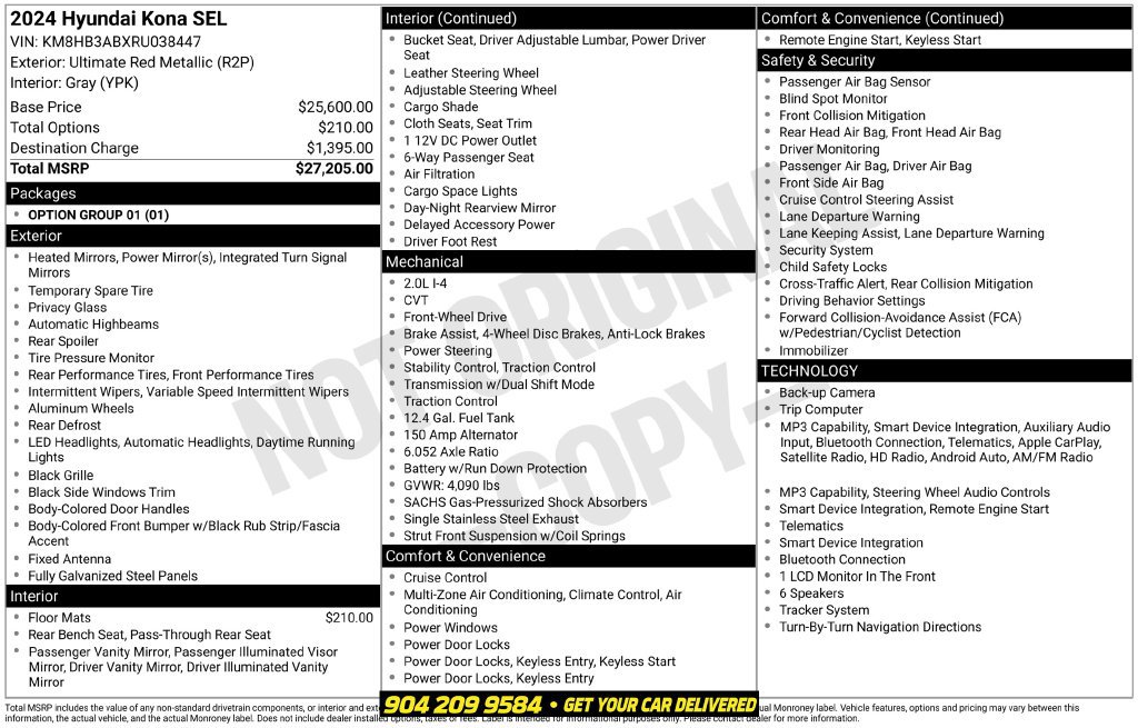 Used 2024 Hyundai Kona SEL FWD image 29