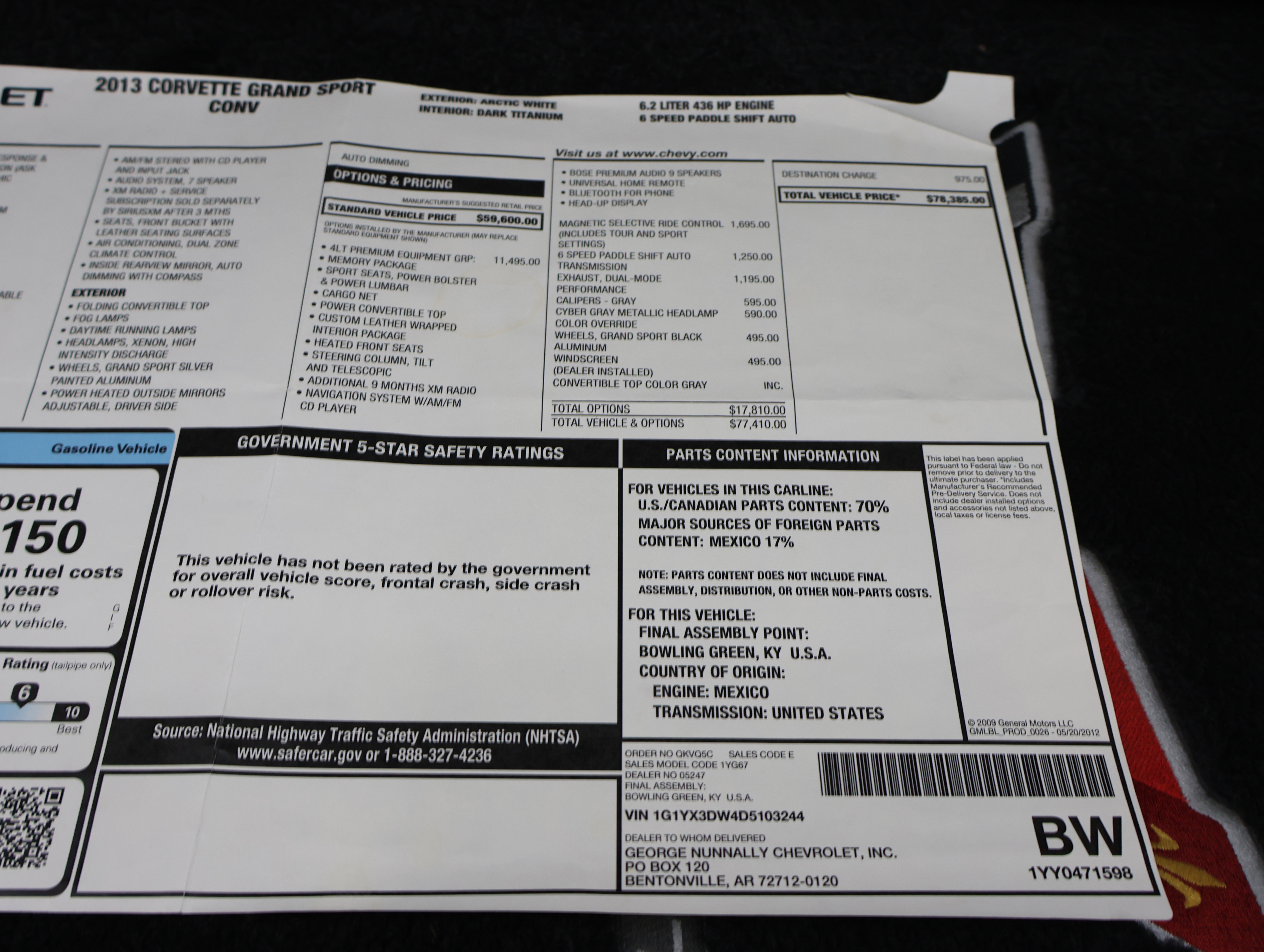 Used 2013 Chevrolet Corvette Grand Sport w/ 4LT Preferred Equipment Group RWD image 28