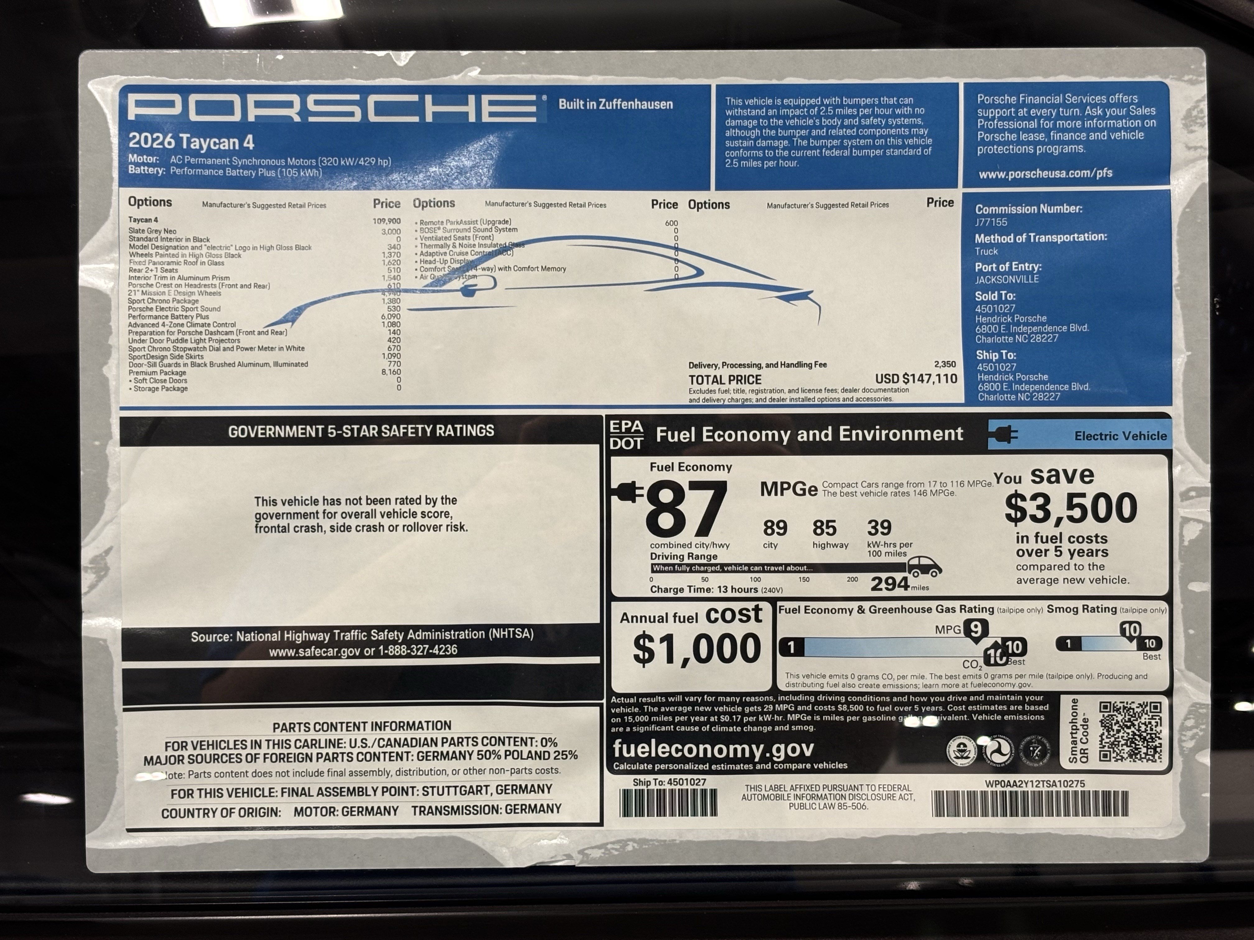 New 2026 Porsche Taycan AWD/4WD image 37