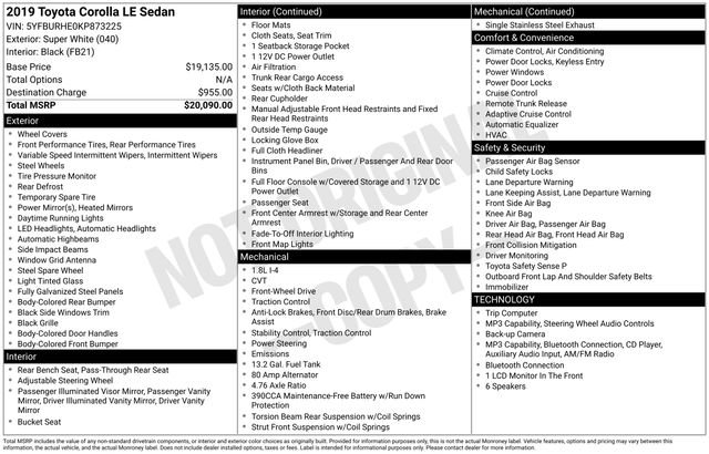 Used 2019 Toyota Corolla LE FWD image 40