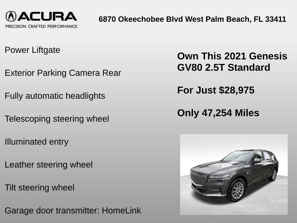 Used 2021 Genesis GV80 2.5T RWD image 12