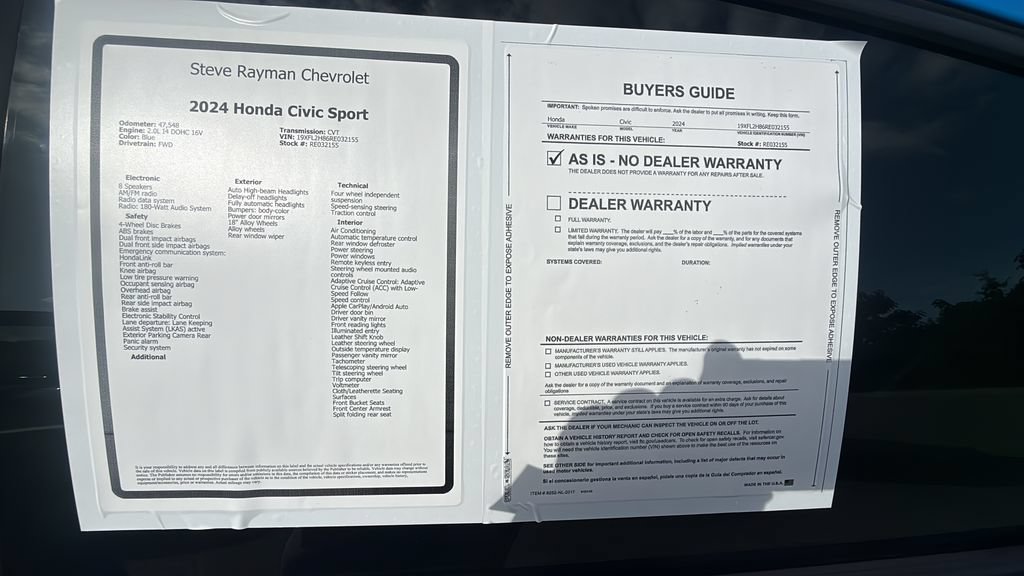 Used 2024 Honda Civic Sport image 22