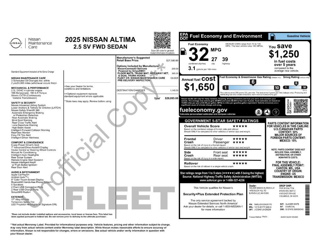 Used 2025 Nissan Altima 2.5 SV FWD image 6