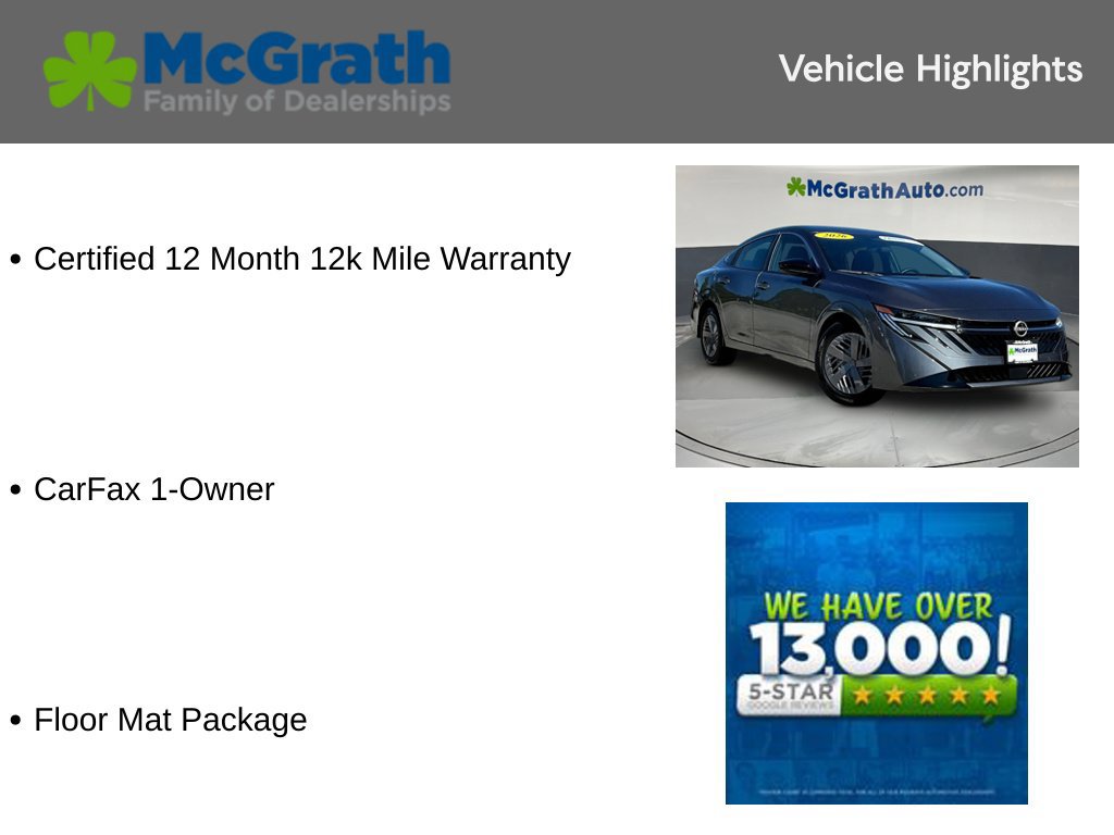 Used 2026 Nissan Sentra SV w/ Floor Mat Package FWD image 6