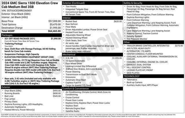 New 2024 GMC Sierra 1500 Elevation w/ X31 Off-Road Package image 9