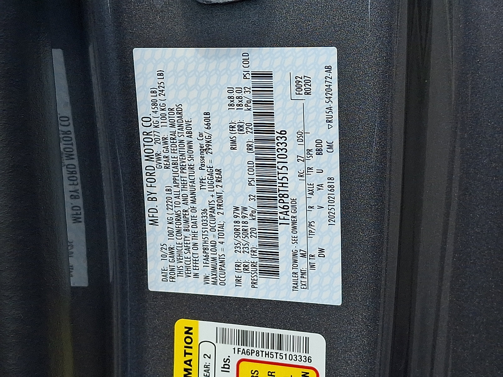 Certified 2026 Ford Mustang Coupe RWD image 29