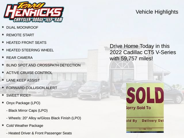 Used 2022 Cadillac CT5 V w/ LPO, ONYX Package AWD/4WD image 4