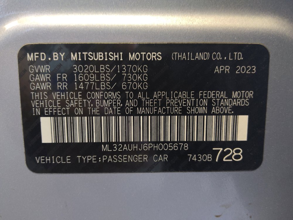 Used 2023 Mitsubishi Mirage LE FWD image 33