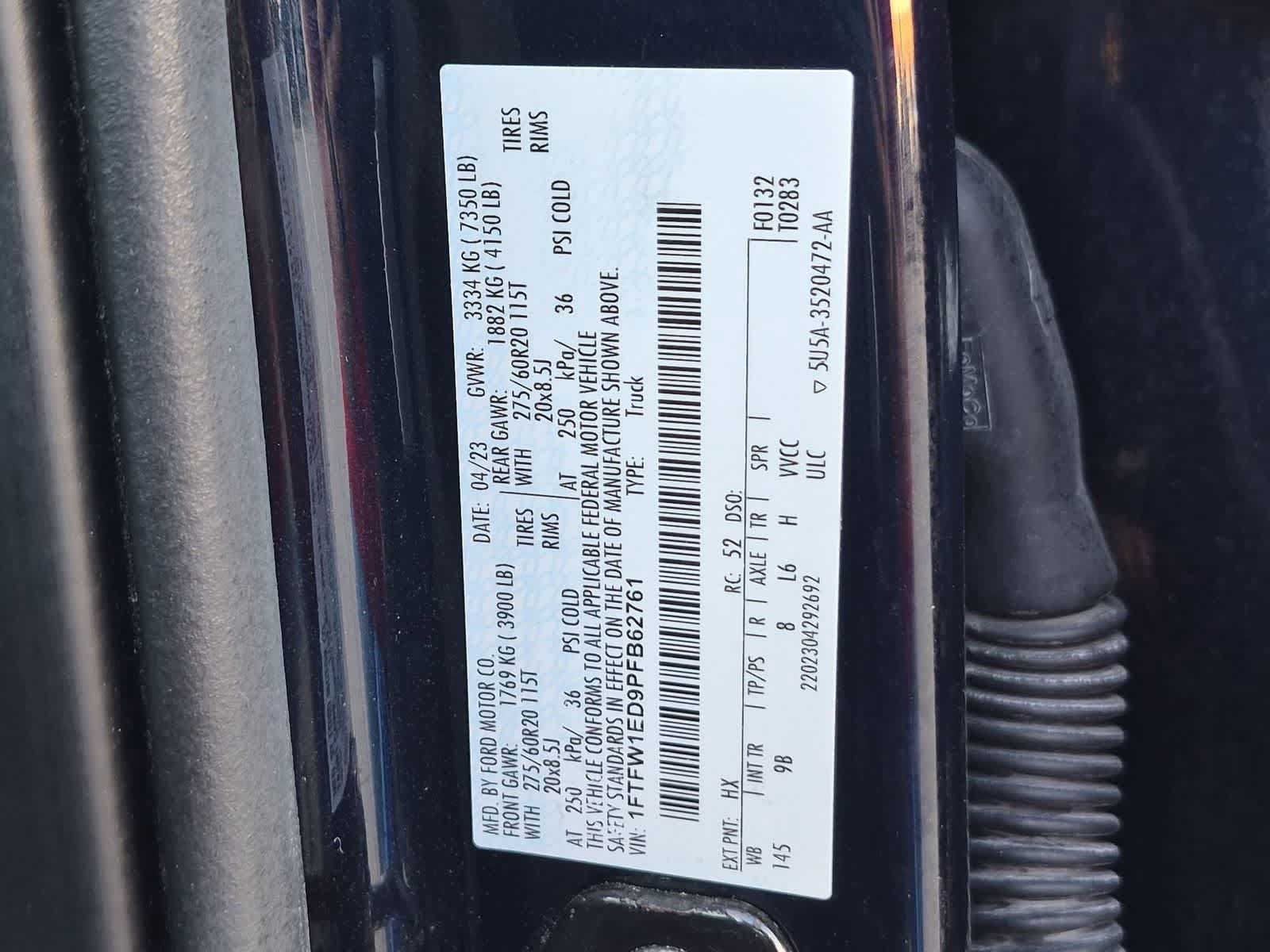 Used 2023 Ford F150 Platinum w/ Equipment Group 701A High AWD/4WD image 34