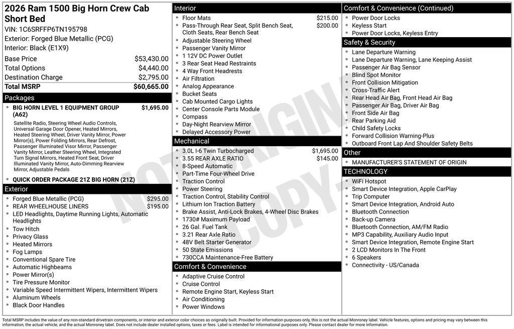 Used 2026 RAM 1500 Big Horn AWD/4WD image 12
