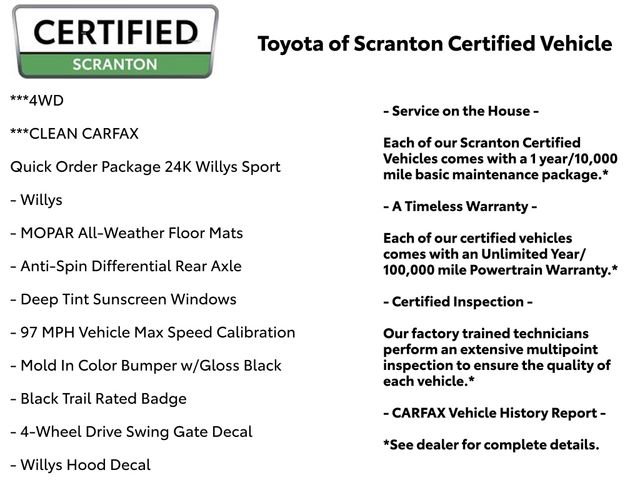 Used 2022 Jeep Wrangler Unlimited Willys image 2