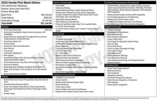 New 2026 Honda Pilot Black Edition image 33