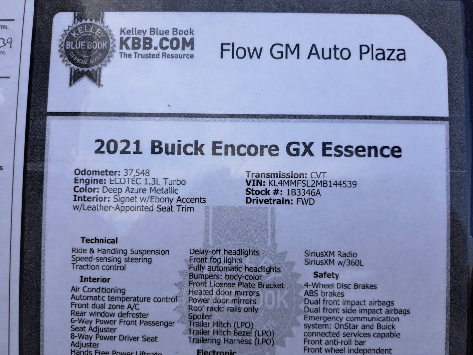 Used 2021 Buick Encore GX Essence w/ Advanced Technology Package FWD image 35