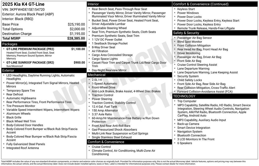 Used 2025 Kia K4 GT-Line w/ GT-Line Premium Package FWD image 28