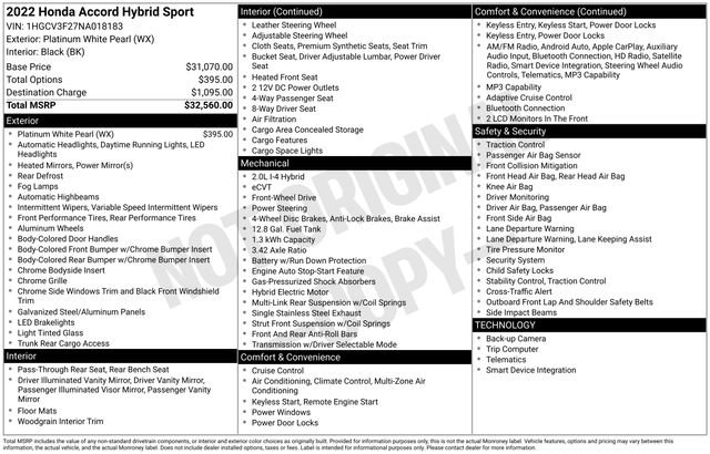 Used 2022 Honda Accord Sport image 38