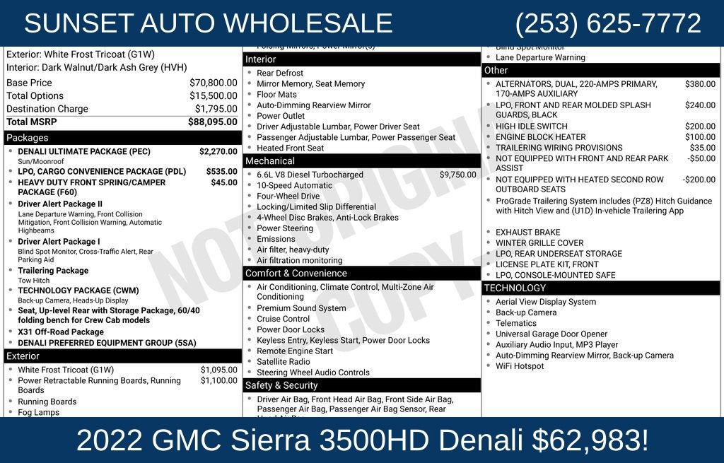 Used 2022 GMC Sierra 3500 Denali w/ Denali Ultimate Package AWD/4WD image 48