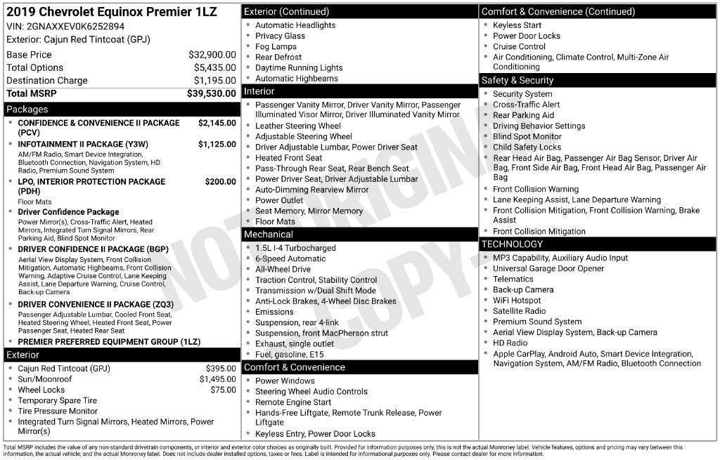 Used 2019 Chevrolet Equinox Premier AWD/4WD image 4