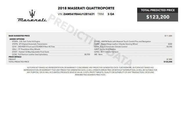 Used 2018 Maserati Quattroporte S Q4 AWD/4WD image 7