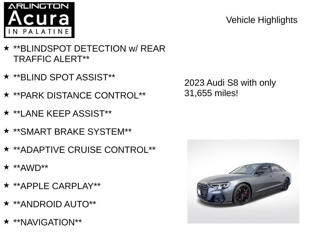Used 2023 Audi S8 AWD/4WD image 7