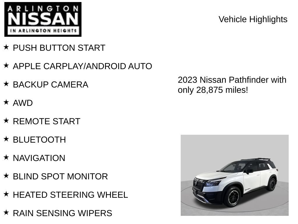 Certified 2023 Nissan Pathfinder Rock Creek AWD/4WD image 7
