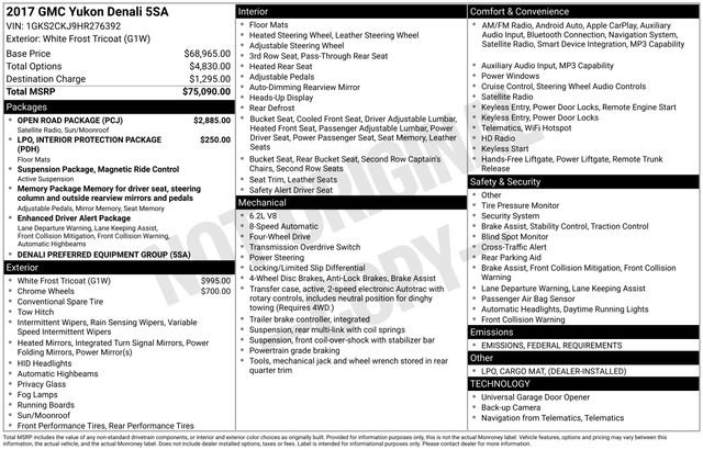 Certified 2017 GMC Yukon Denali w/ Open Road Package image 6