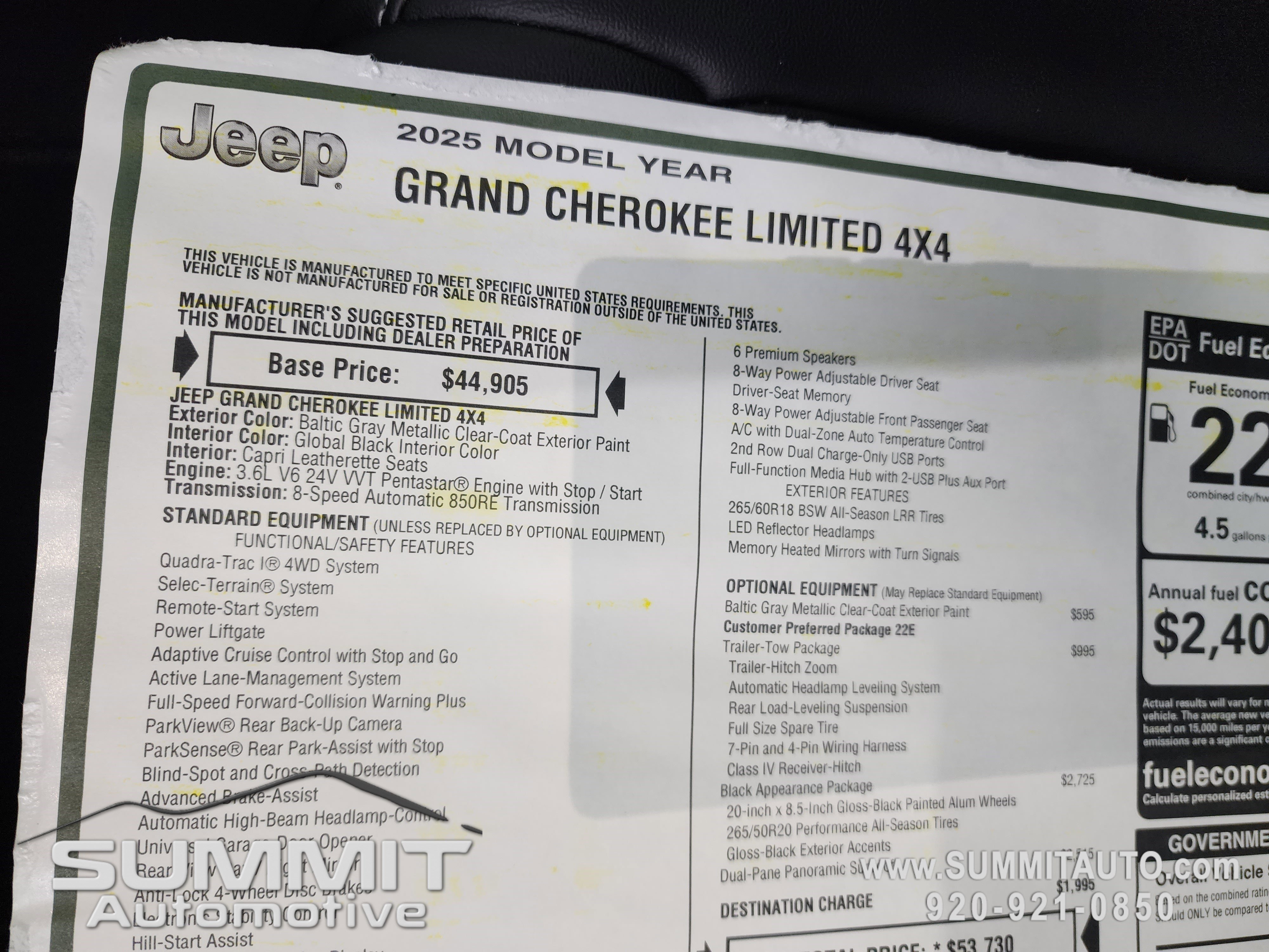 New 2025 Jeep Grand Cherokee Limited w/ Black Appearance Package image 35