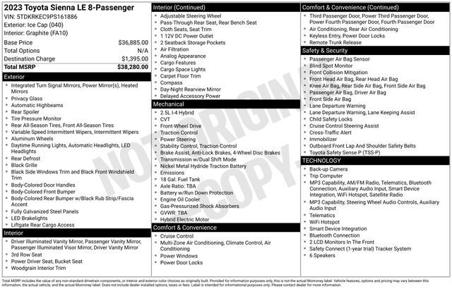 Used 2023 Toyota Sienna LE image 40