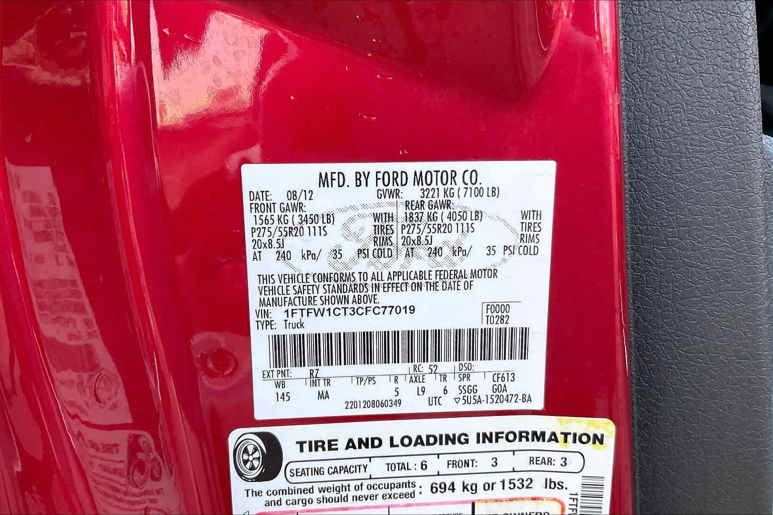 Used 2012 Ford F150 XLT w/ XLT Chrome Pkg RWD image 32