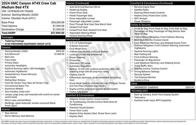 Certified 2024 GMC Canyon AT4X AWD/4WD image 38