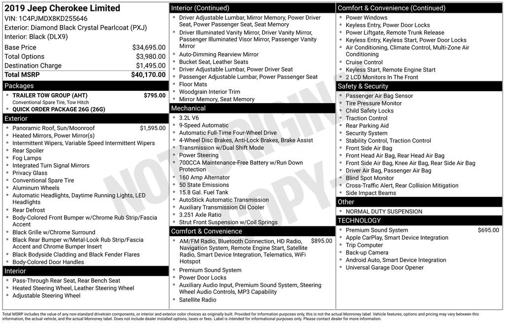 Used 2019 Jeep Cherokee Limited w/ Trailer Tow Group image 36