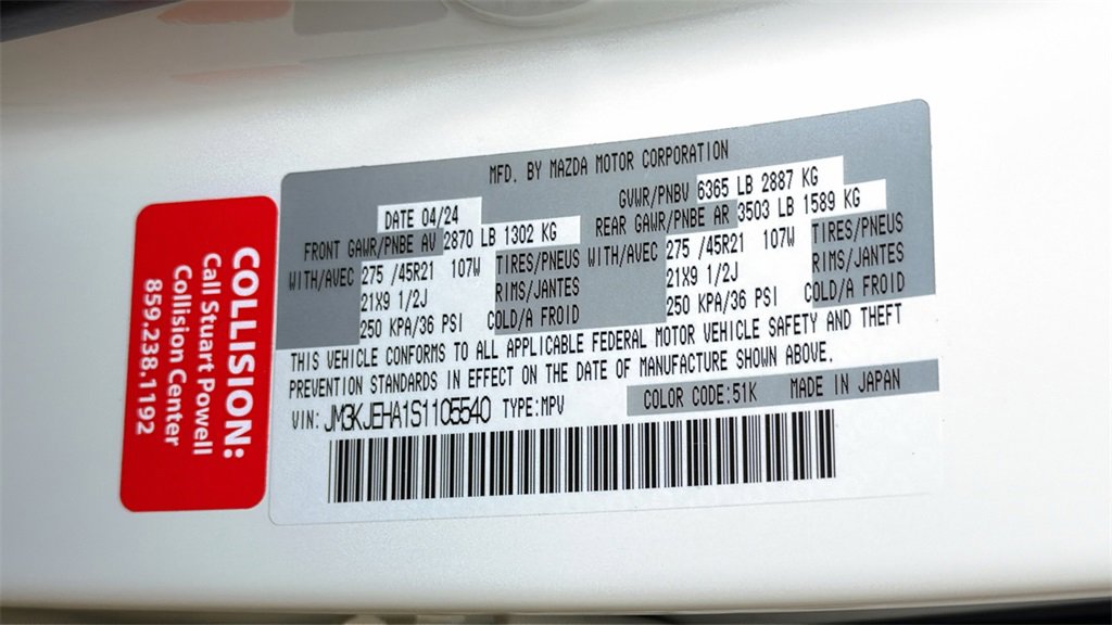 Used 2025 MAZDA CX-70 Plug-In Hybrid w/ Premium Plus image 38