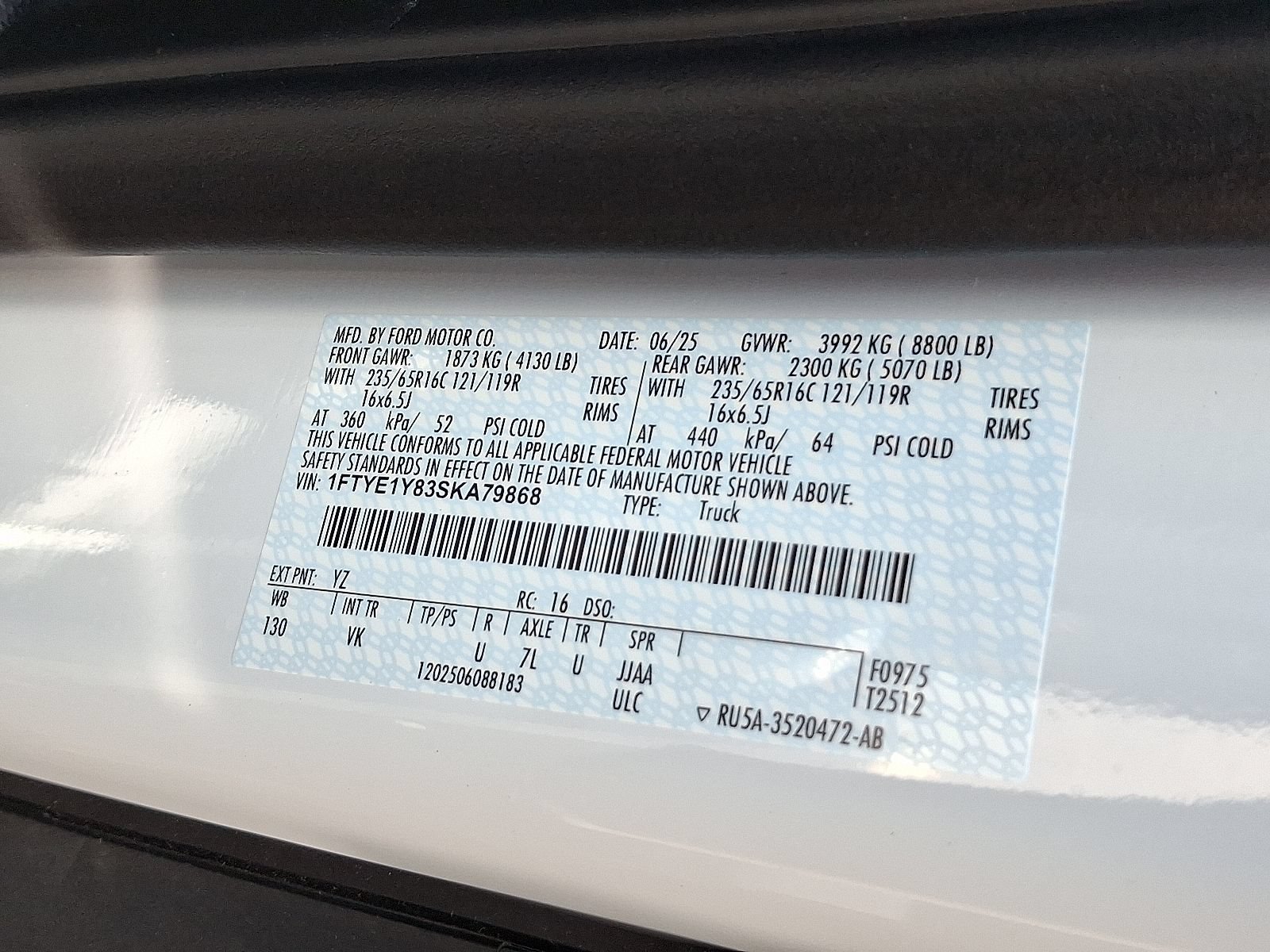 New 2025 Ford Transit 150 Low Roof w/ Load Area Protection Package RWD image 14