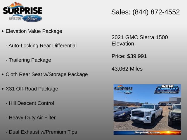 Used 2021 GMC Sierra 1500 Elevation w/ X31 Off-Road Package AWD/4WD image 20