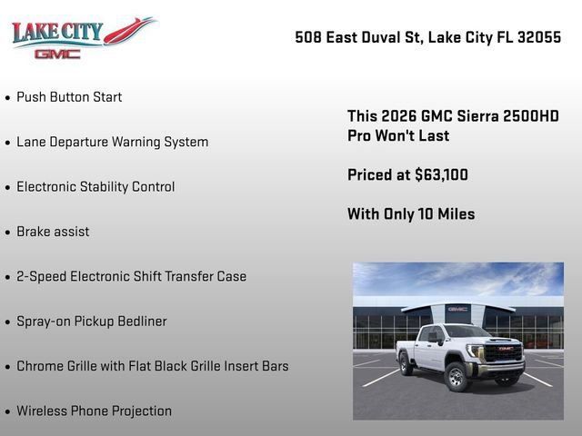 New 2026 GMC Sierra 2500 Pro w/ Max Trailering Package AWD/4WD image 23
