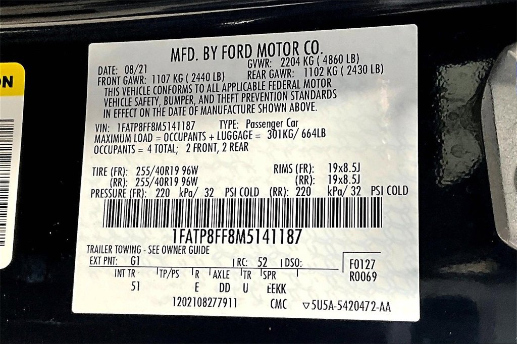 Used 2021 Ford Mustang GT Premium w/ Equipment Group 401A image 40