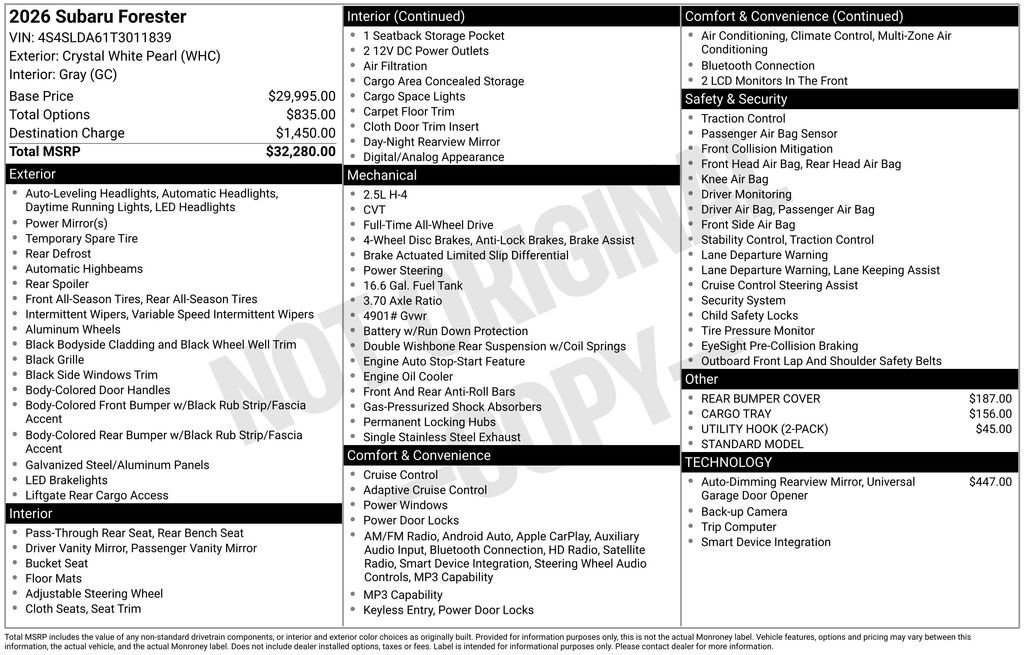Certified 2026 Subaru Forester AWD/4WD image 10