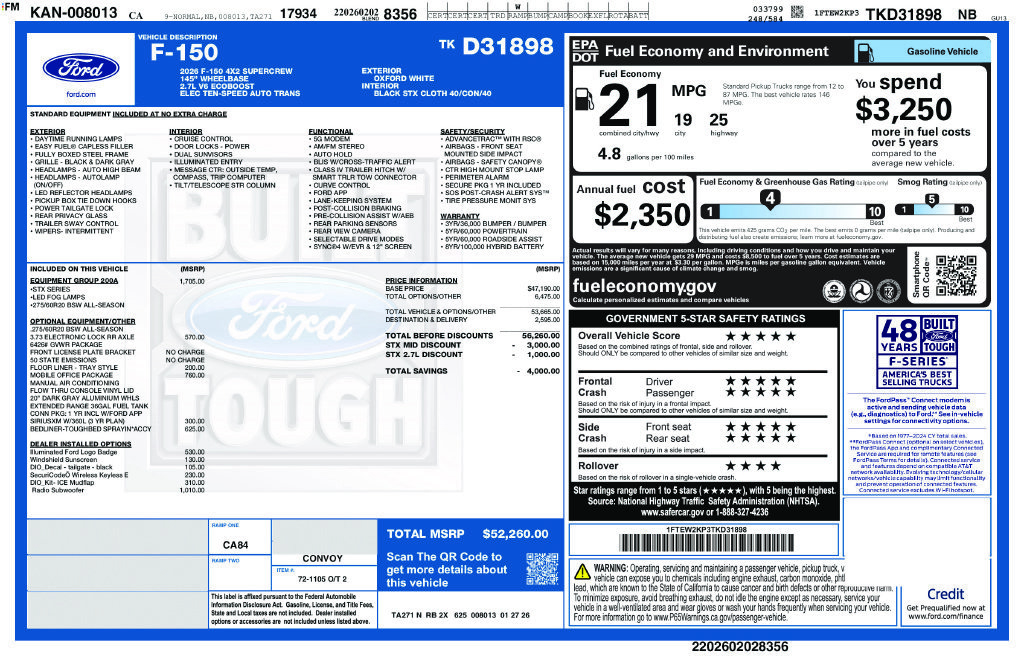 New 2026 Ford F150 STX w/ Equipment Group 200A RWD image 5
