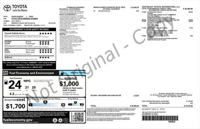 Used 2021 Toyota Highlander L image 4