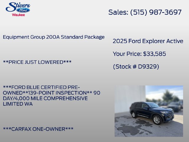 Used 2025 Ford Explorer Active AWD/4WD image 8