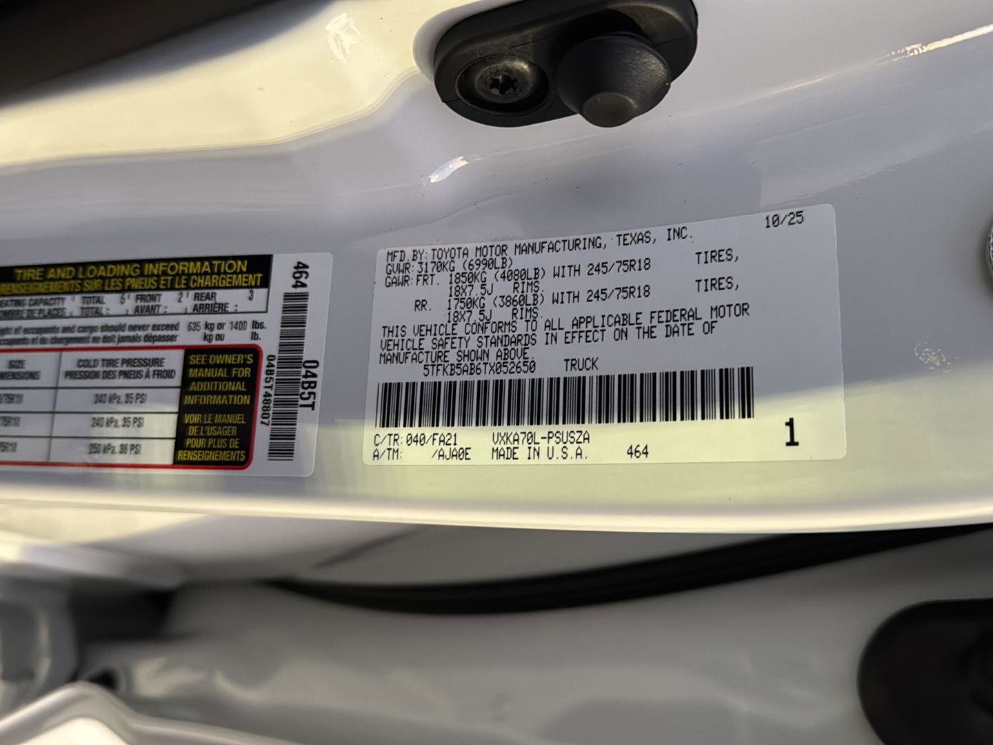 New 2026 Toyota Tundra SR image 30