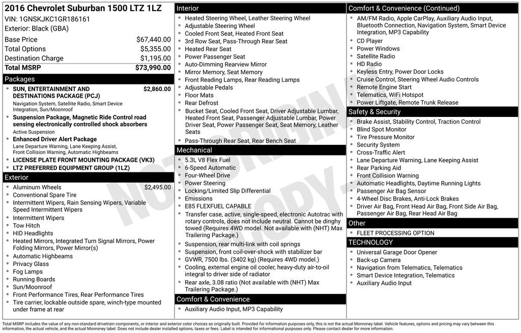 Used 2016 Chevrolet Suburban LTZ image 22