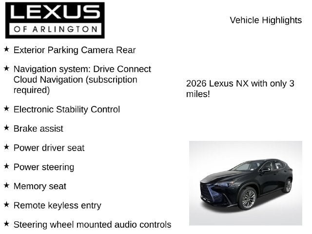 New 2026 Lexus NX 350 AWD w/ Premium Package image 7