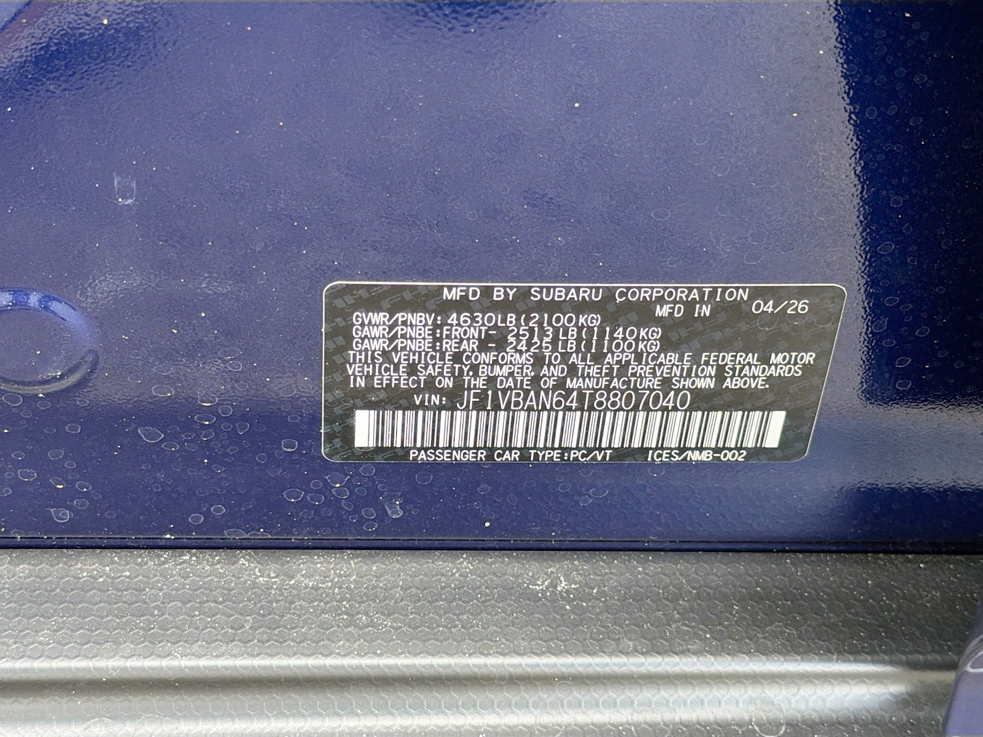 New 2026 Subaru WRX Limited AWD/4WD image 40